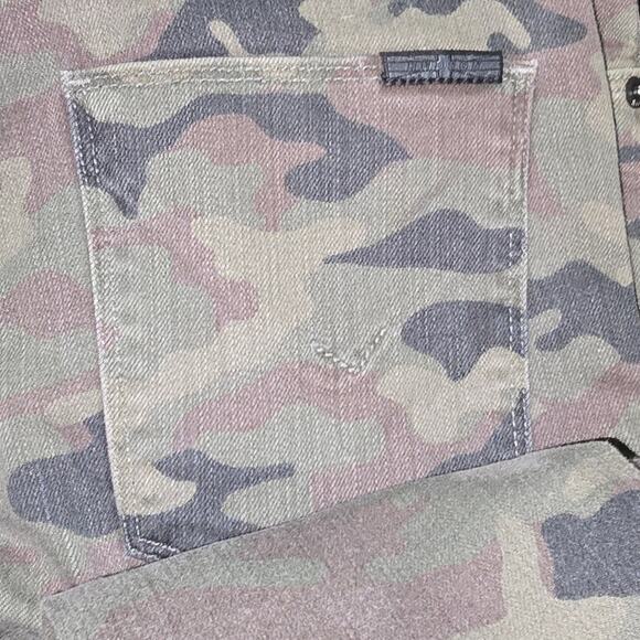 Hudson Barbara High Rise‎ Crop Raw Hem Camouflage Skinny Jeans Size 25 New - Picture 12 of 14